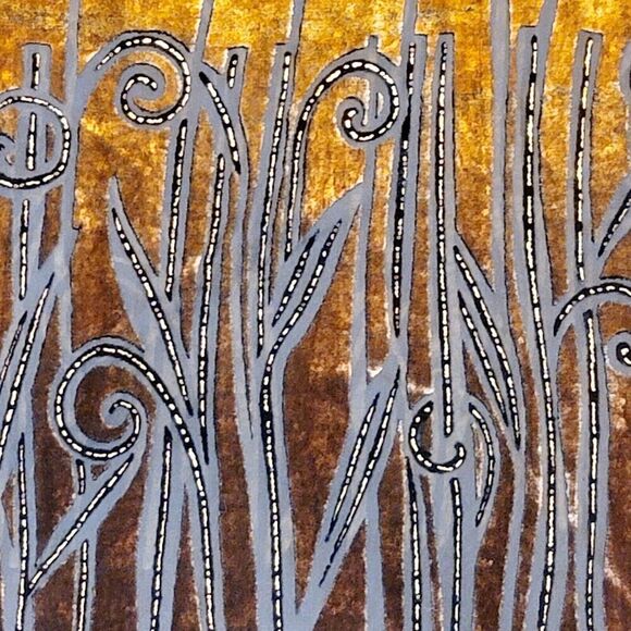 Womens Silk Velvet Scarf Oblong Black Brown Elegant Burn Out Multicolor Italian - Picture 4 of 7